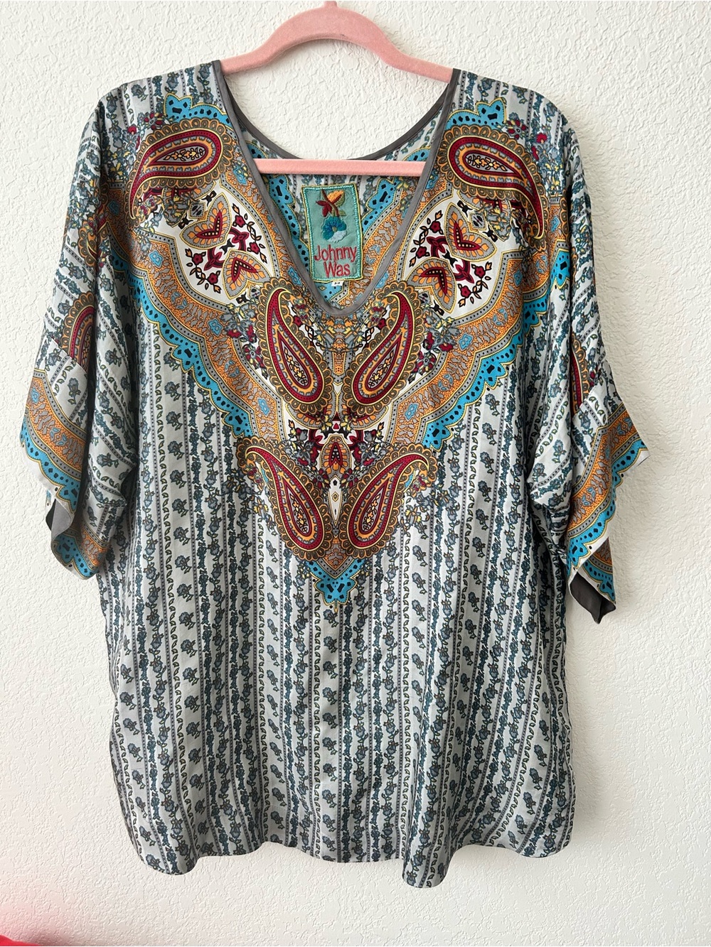Johnny Was Silk tunic sz m